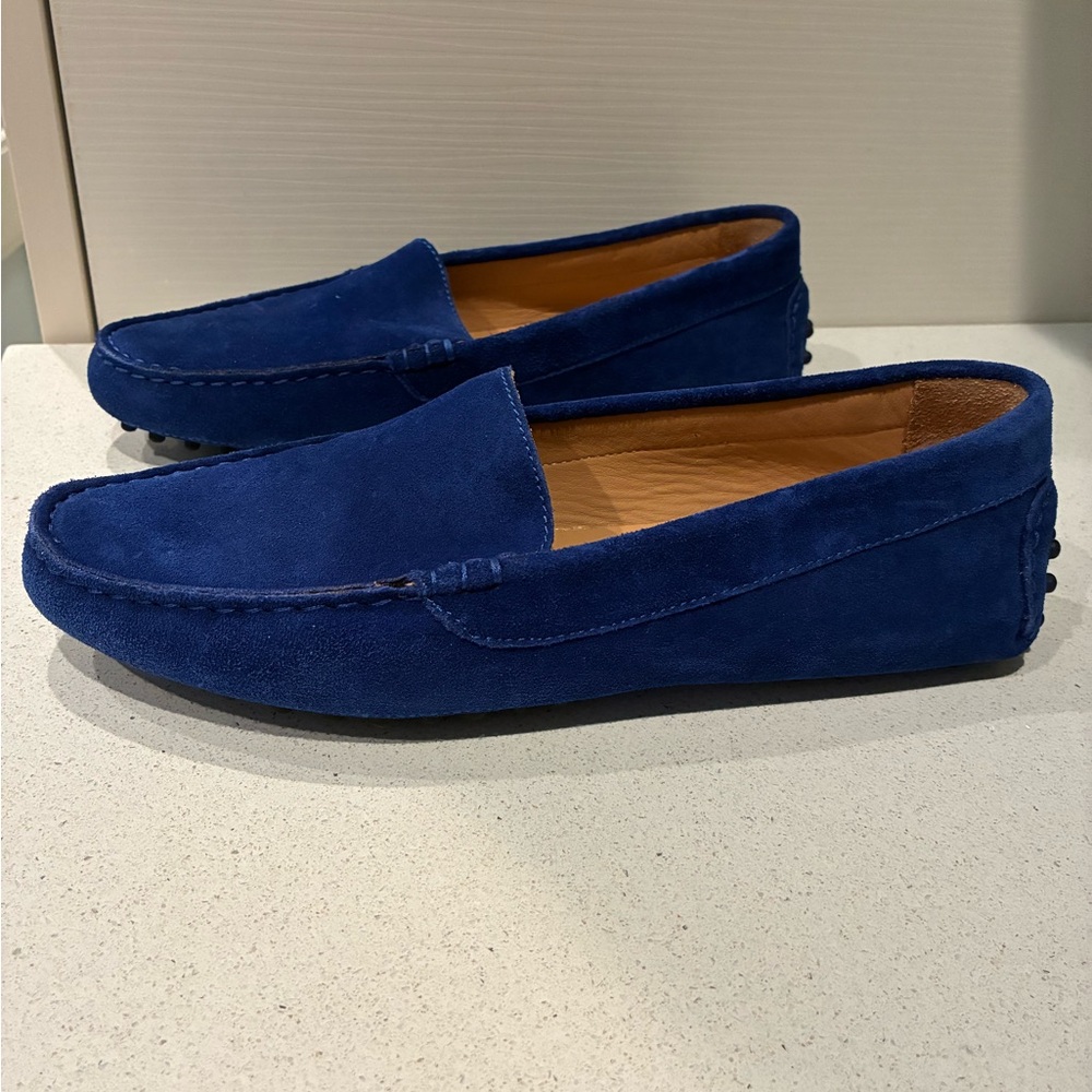 M. Gemi Royal Blue Suede Loafers